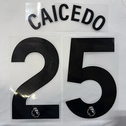 Chelsea 2025-Away CAICEDO #25 Official Name Set-Black