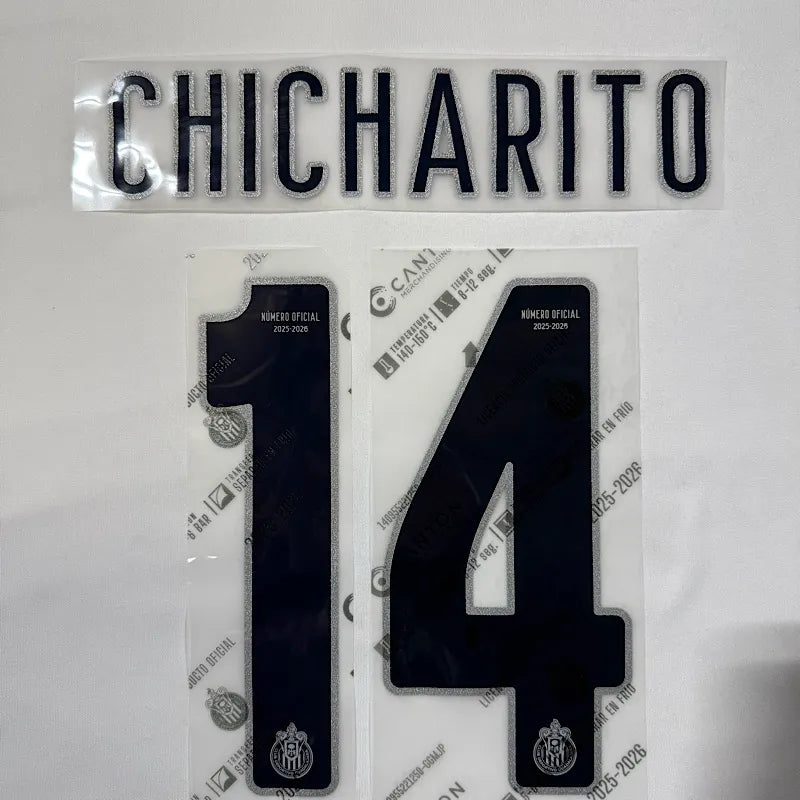 Chivas 2025/26 Home CHICHARITO #14 Official Name Set