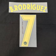 Club America 2025-26 Away B. RODRIGUEZ #7 Official Name Set