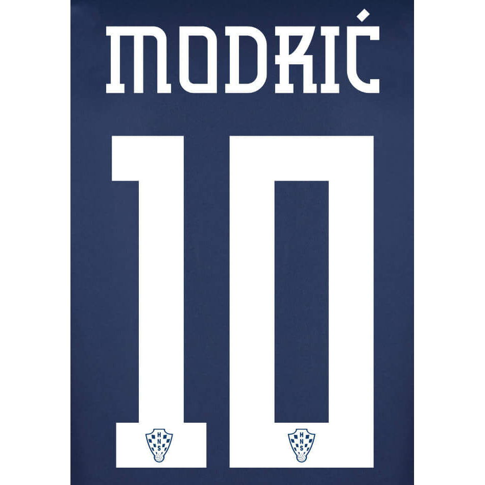 Croatia 2022-23 Away Modric #10 Jersey Name Set (Back)
