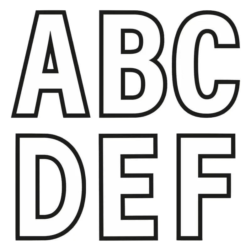 EPL 2023- Official Youth Individual Letters White (A,B,C,D,E,F)