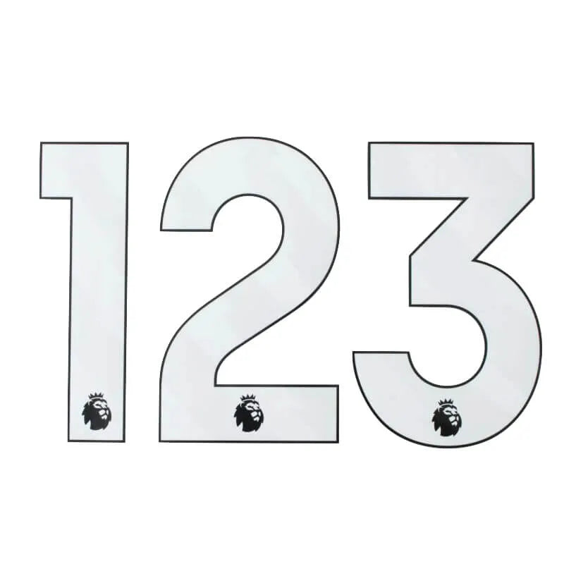 EPL 2023- Official Individual Numbers White (1,2,3)