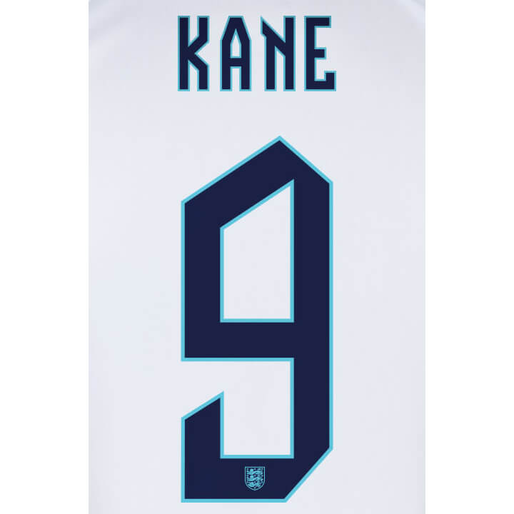 England 2022-23 Home Kane #9 Jersey Name Set (Back)