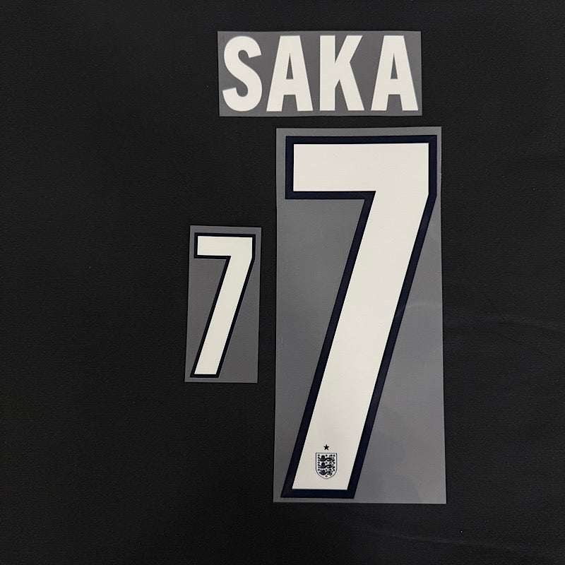 England 2026- Away SAKA #7 Official Name Set