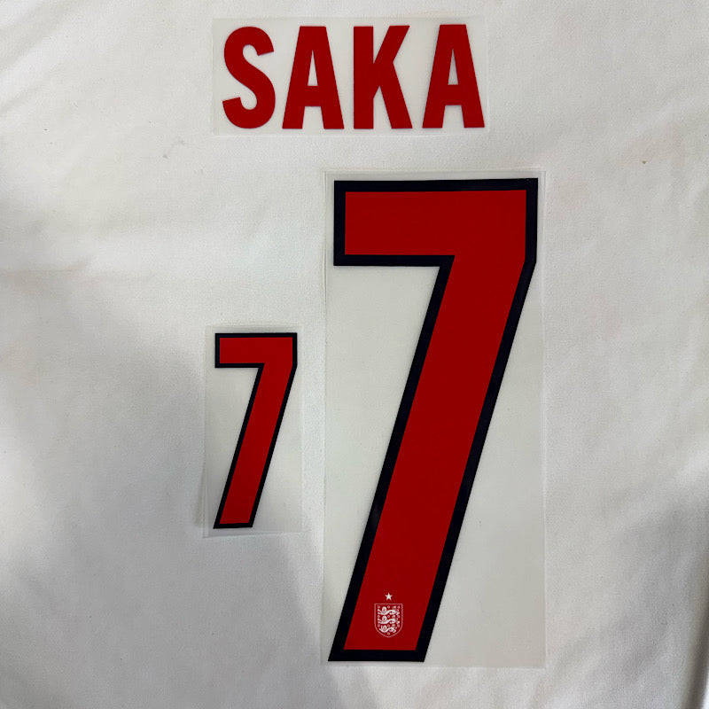 England 2026- Home SAKA #7 Official Name Set