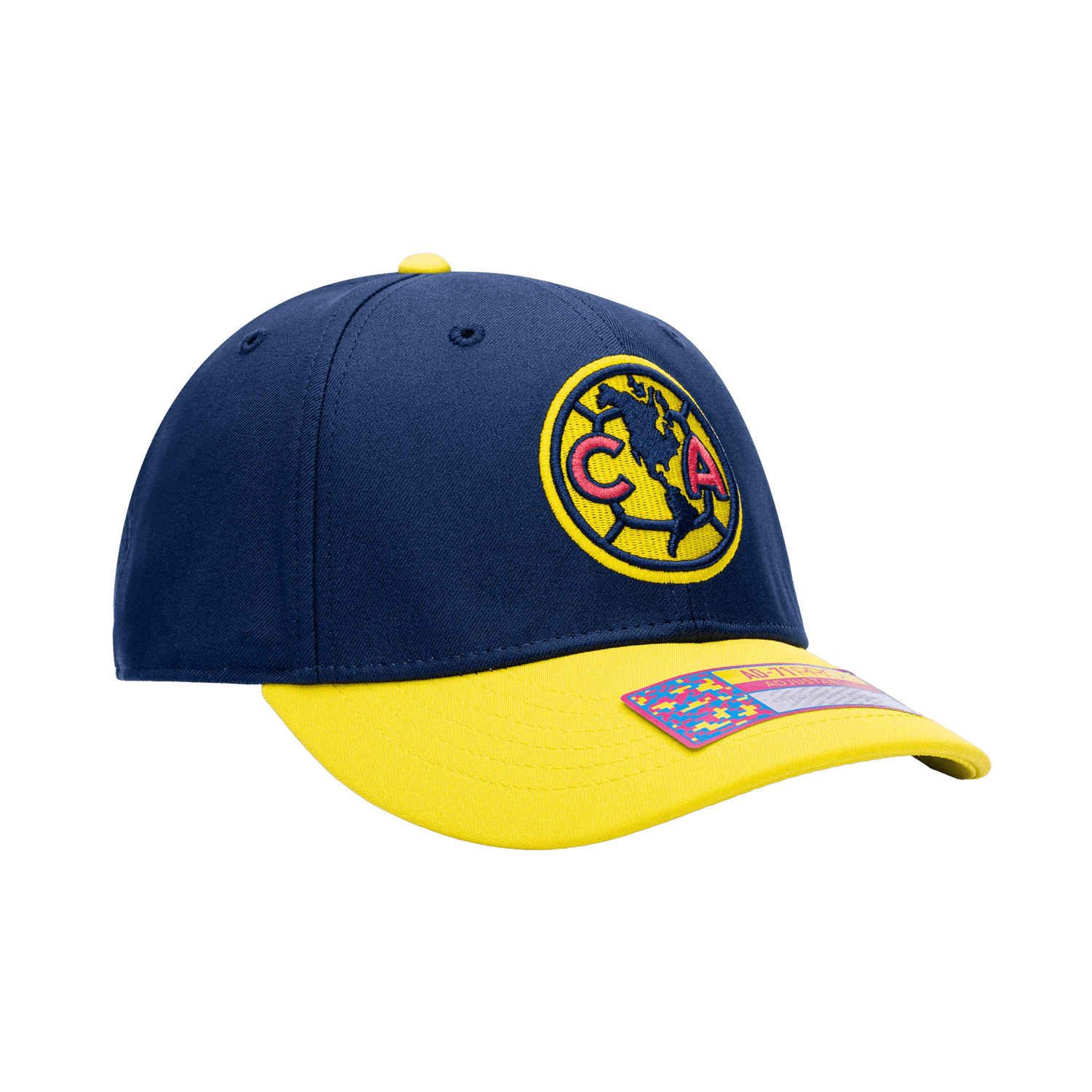 FI Collection Club America Bambo Classic Hat Navy/Yellow (Lateral - Side 2)