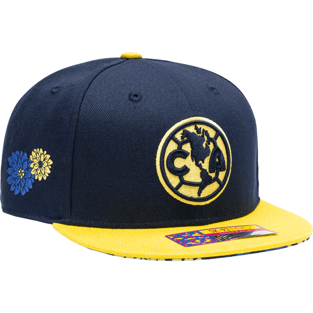 FI Collection Club America Day Of The Dead Snapback Hat (Lateral - Back)