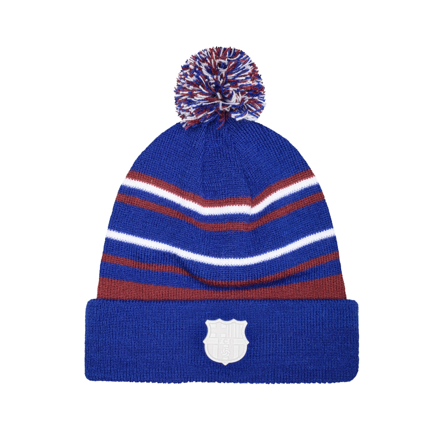 FI Collection Club Barcelona Casual Pom Beanie (Front)