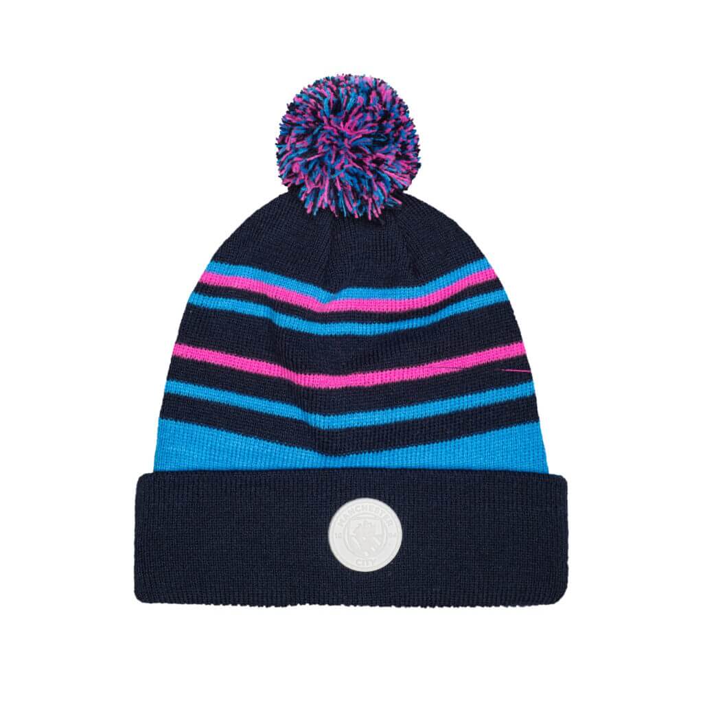 FI Collection Club Manchester City Casual Pom Beanie (Front)