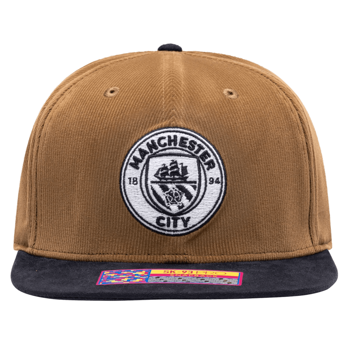 FI Collection Club Manchester City Cognac Snapback Hat (Front)