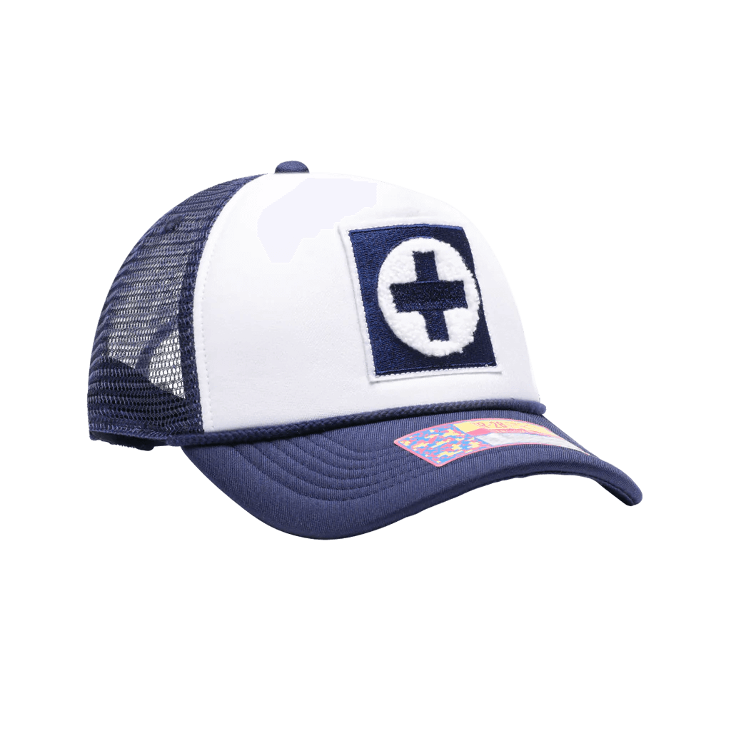 FI Collection Cruz Azul Scout Trucker Hat - Navy-White (Front - Lateral 2)