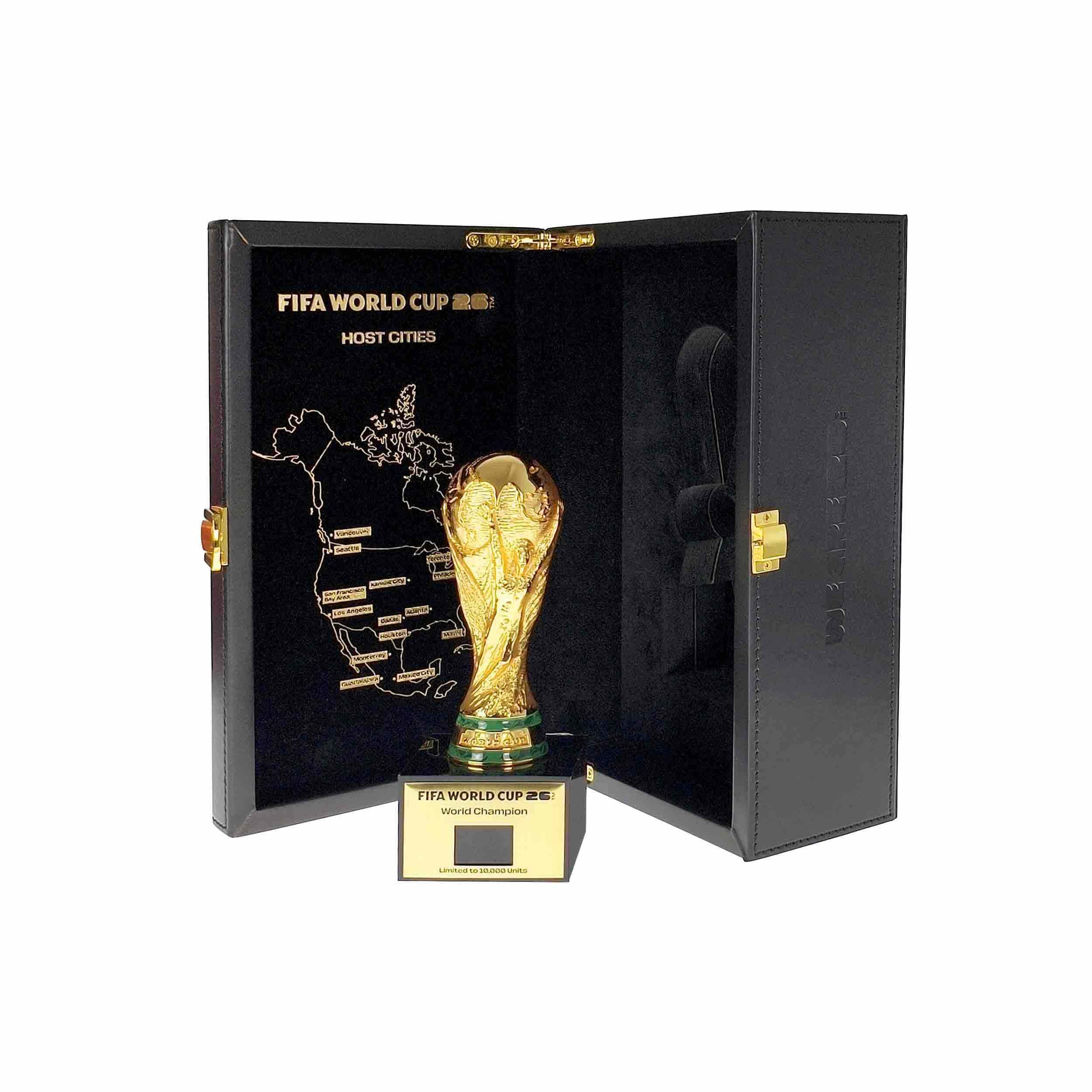FIFA World Champion 3D Trophy Replica DIY Champion Flag (Trophy and Case - Front Open 1)