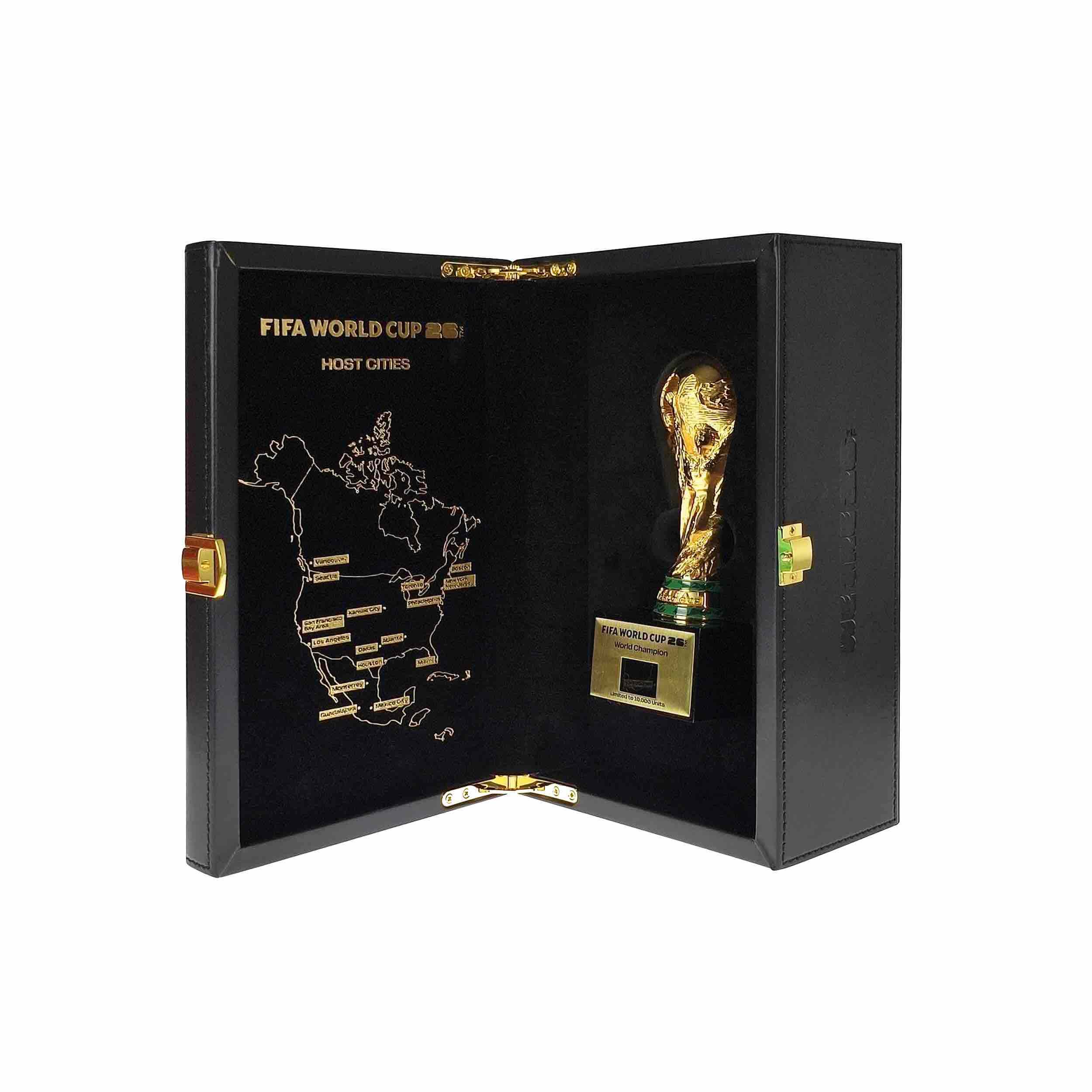 FIFA World Champion 3D Trophy Replica DIY Champion Flag (Trophy and Case - Front Open 2)