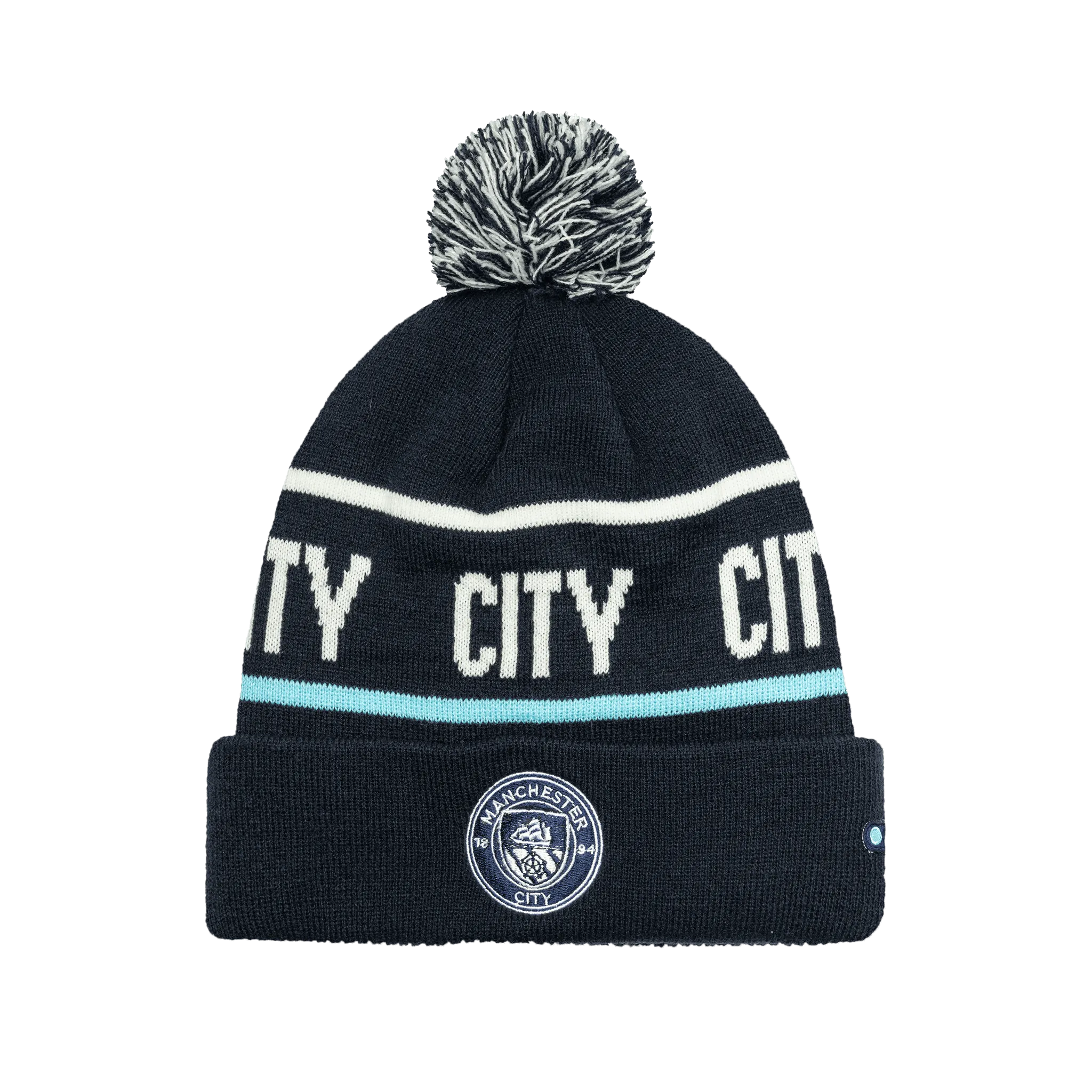 Fan Ink Collection Manchester City Beyond The Noise Beanie (Front)