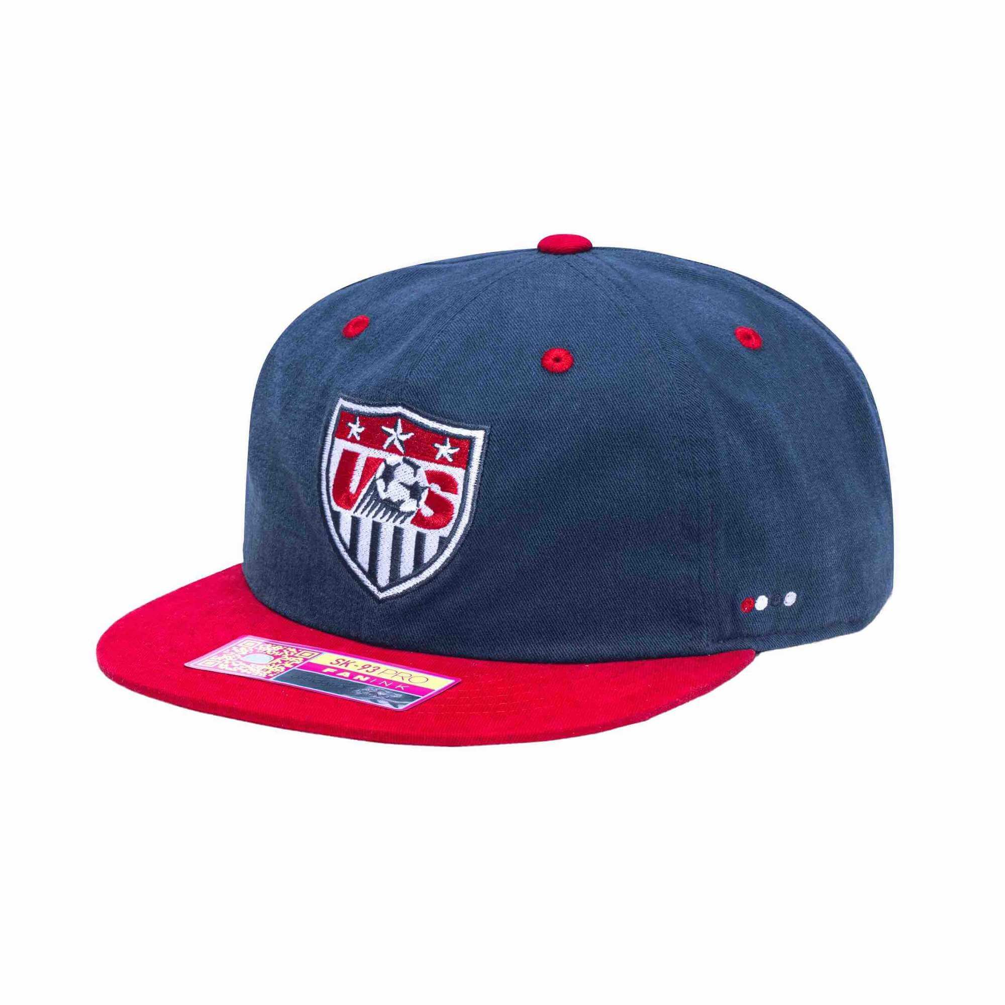Fan Ink Collection USA Swingman Snapback Hat Navy-Burgundy (Lateral - Front 1)