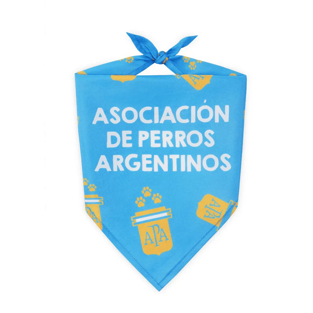 Floofball Argentina Dog Bandana Blue (Tied)