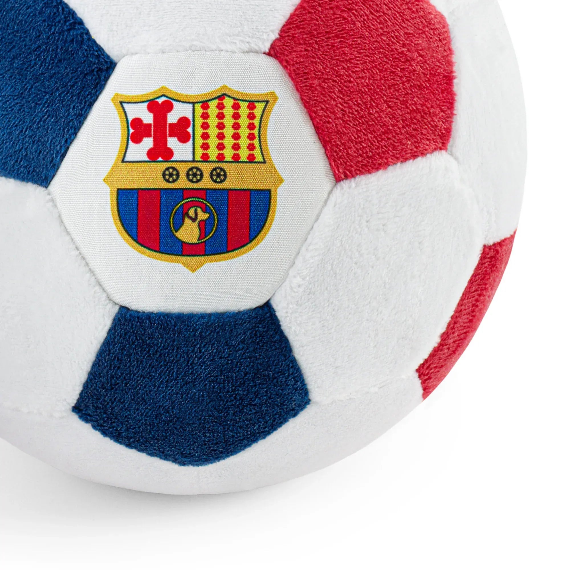 Floofball Barkcelona Plush Soccer Ball - Dog Toy (Detail 1)
