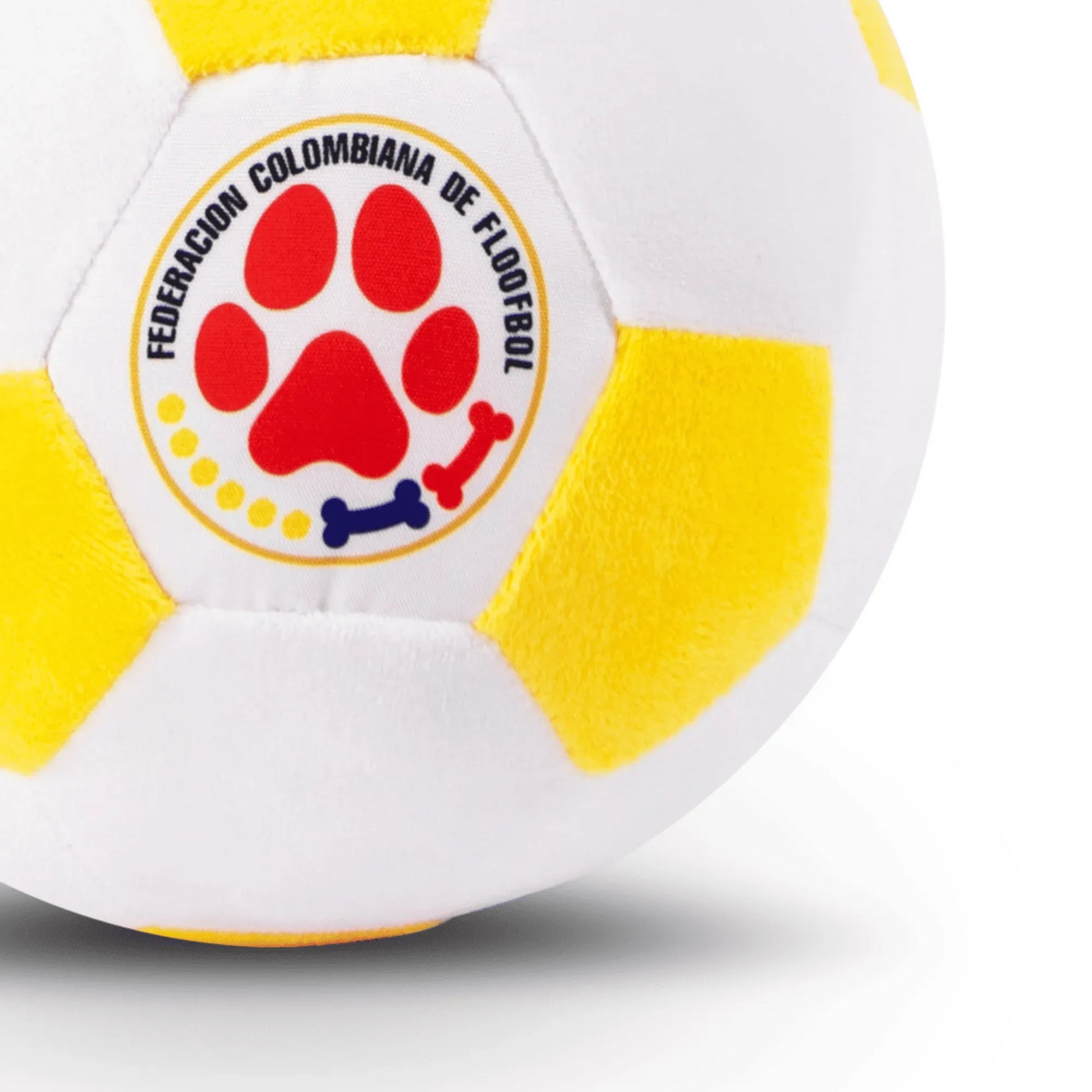 Floofball Colombia Plush Soccer Ball - Dog Toy (Detail 1)