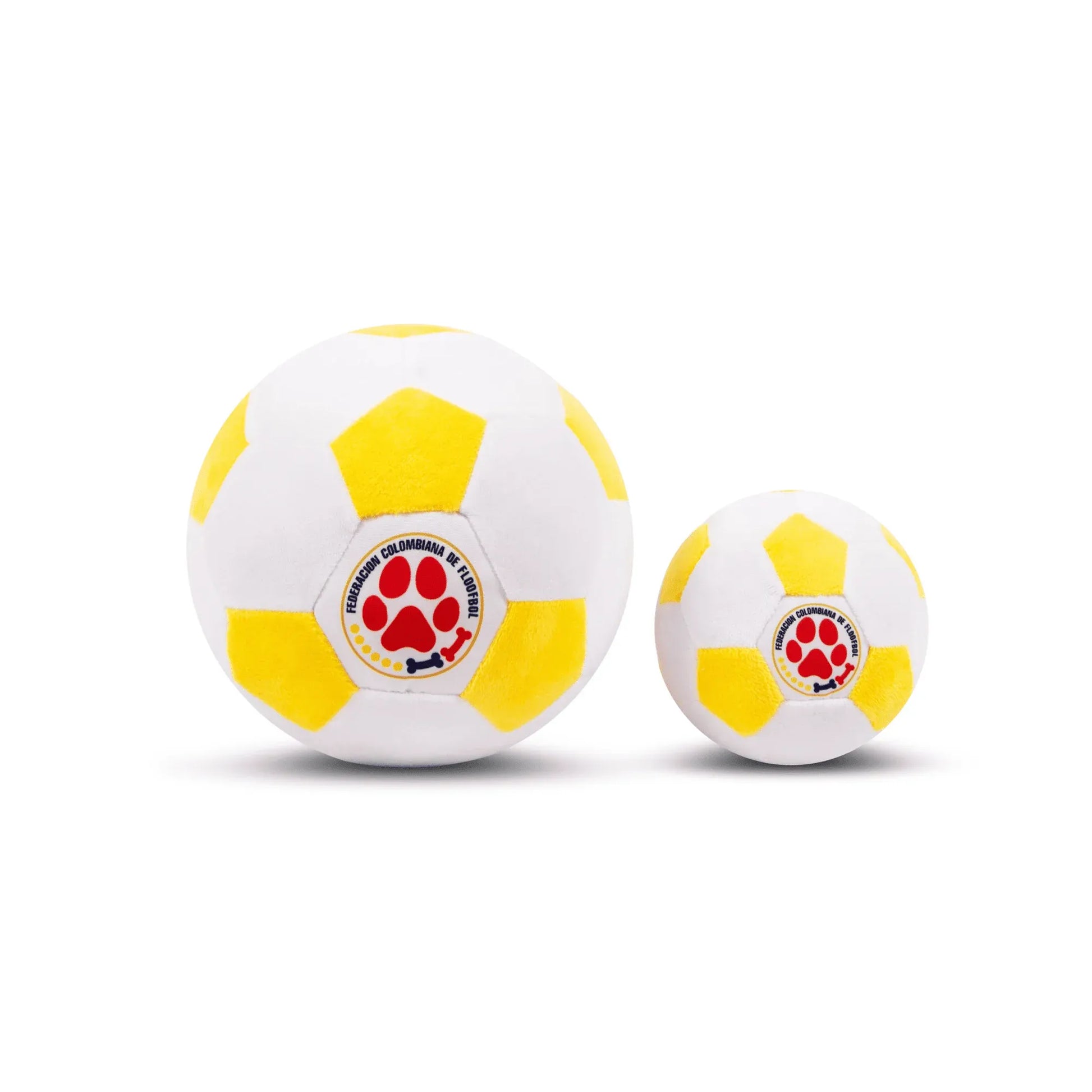 Floofball Colombia Plush Soccer Ball - Dog Toy (Large and Small)