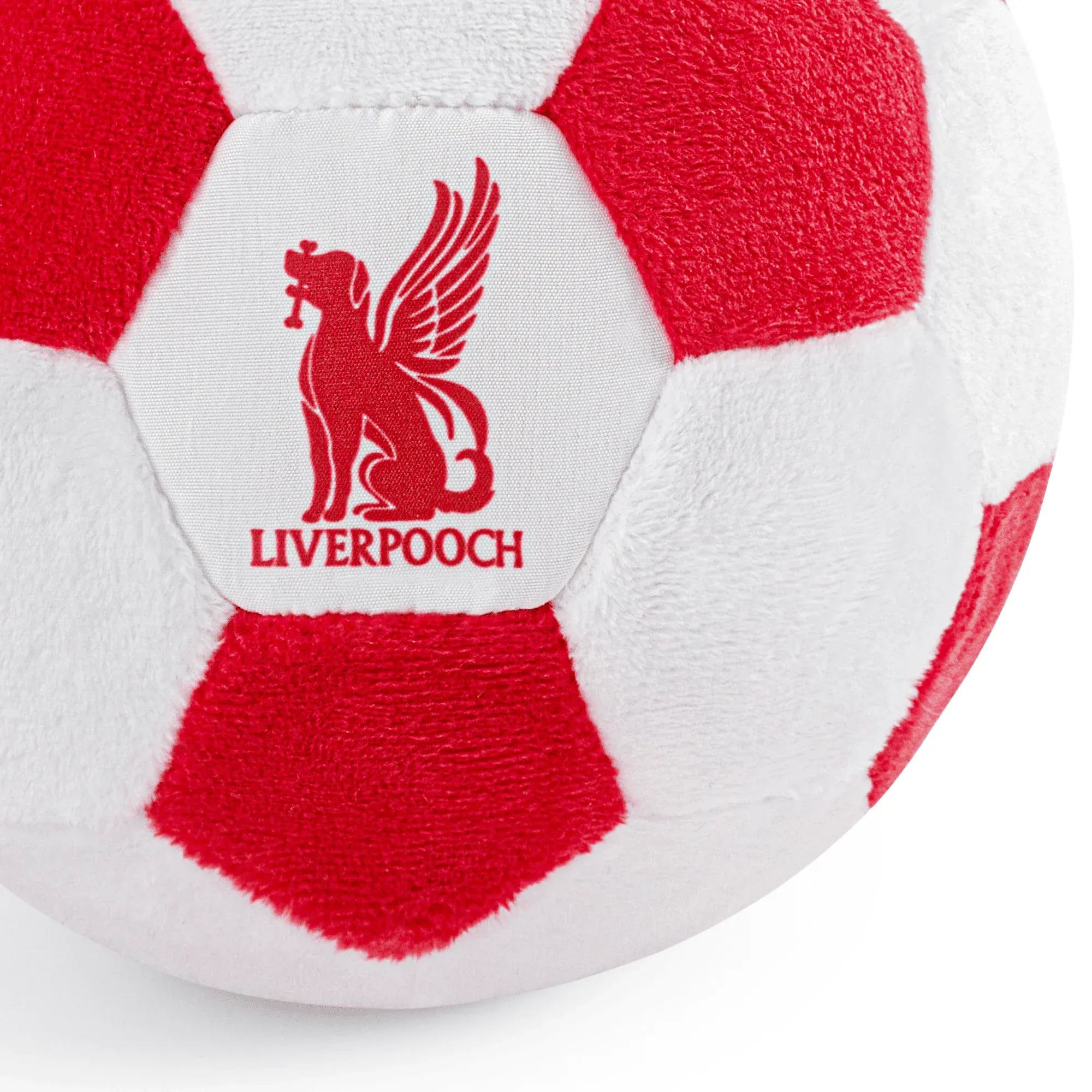 Floofball Liverpooch Plush Soccer Ball - Dog Toy (Detail 1)