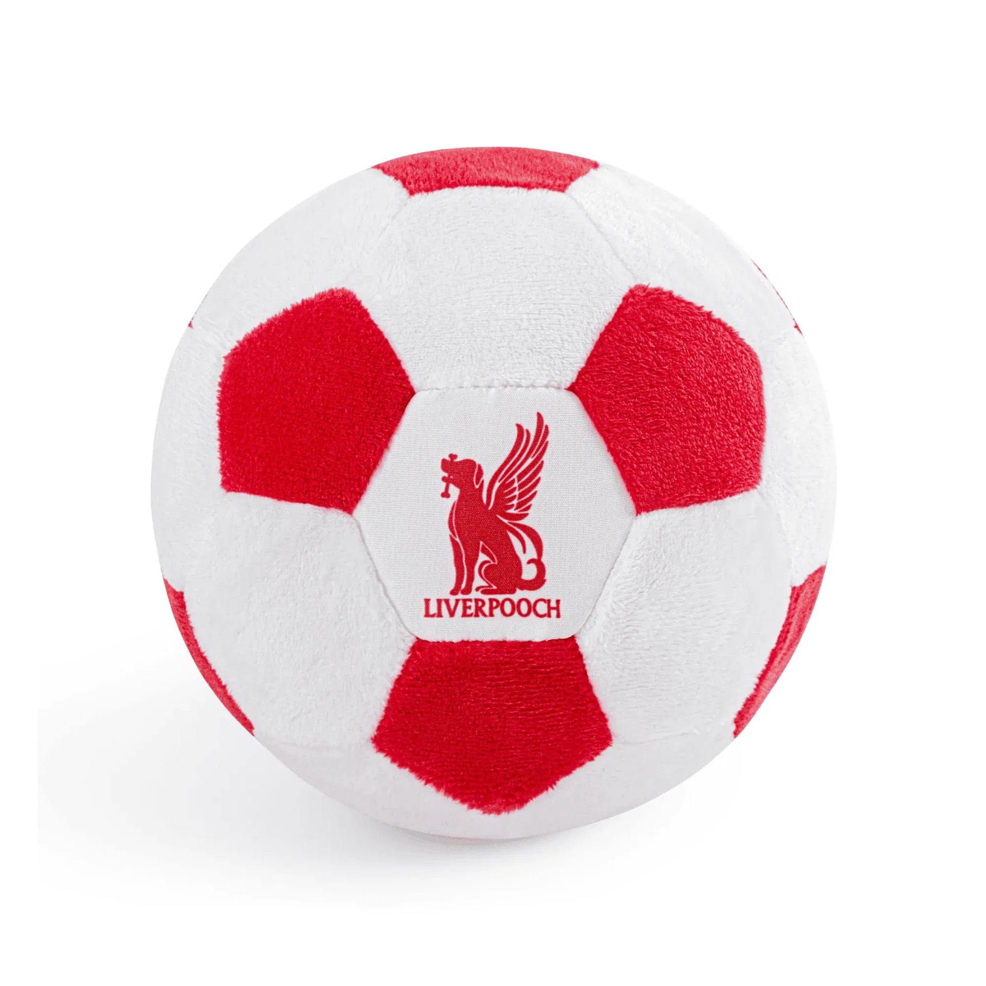 Floofball Liverpooch Plush Soccer Ball - Dog Toy (Front)