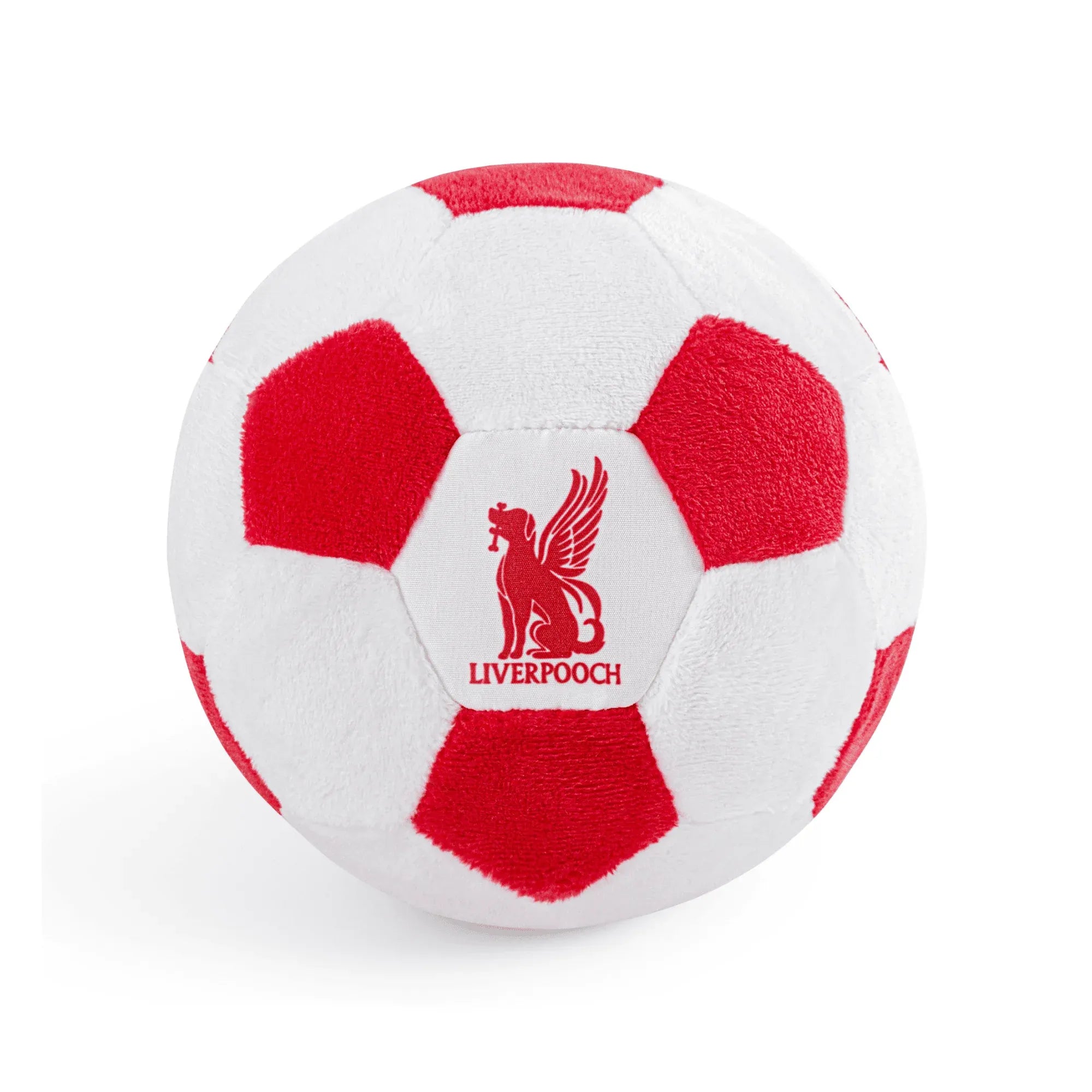 Floofball Liverpooch Plush Soccer Ball - Dog Toy (Front)