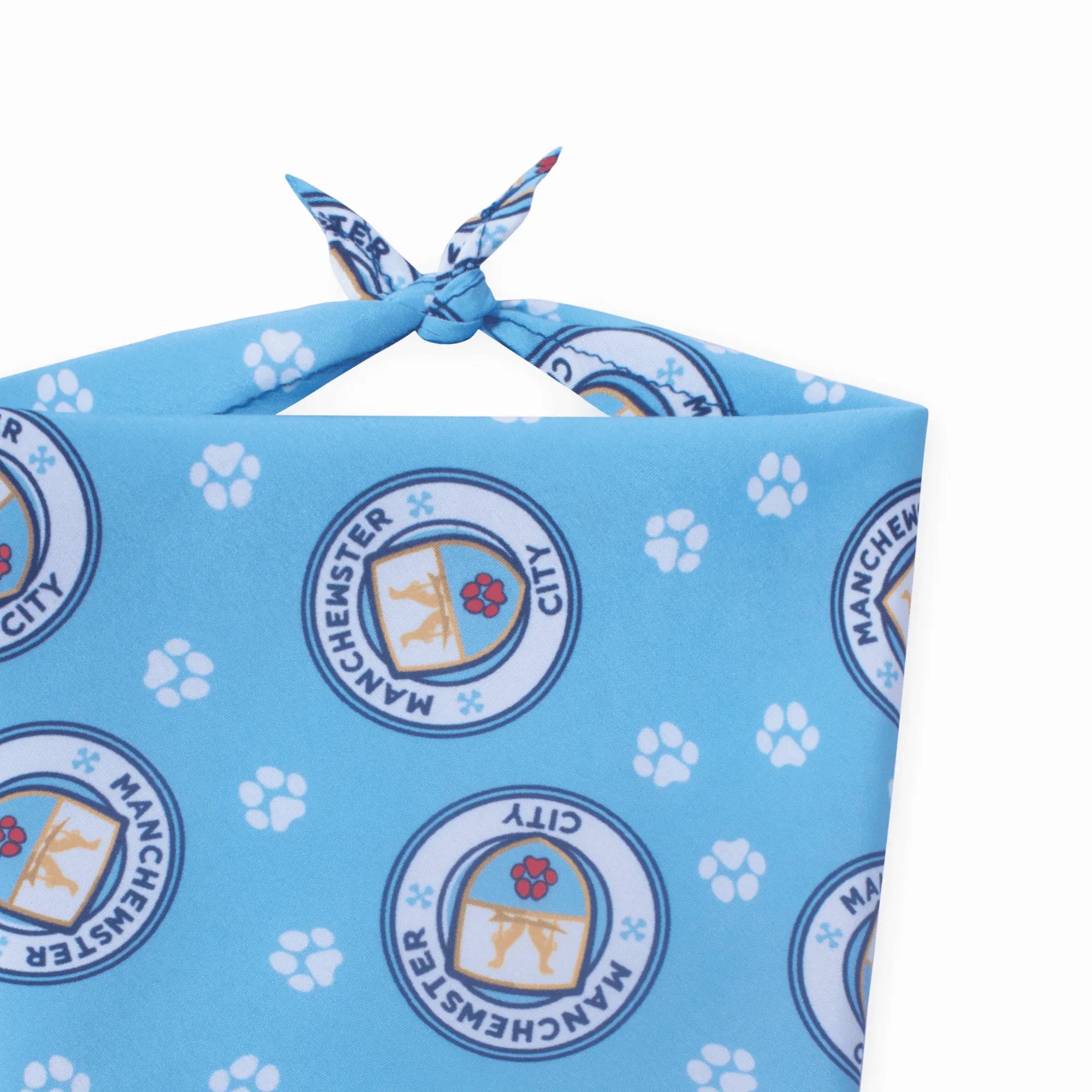 Floofball Manchewster City Dog Bandana (Detail 1)