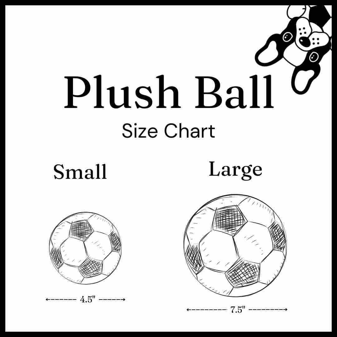 Floofball Mexico Large Plush Soccer Ball - Dog Toy (Size Chart)
