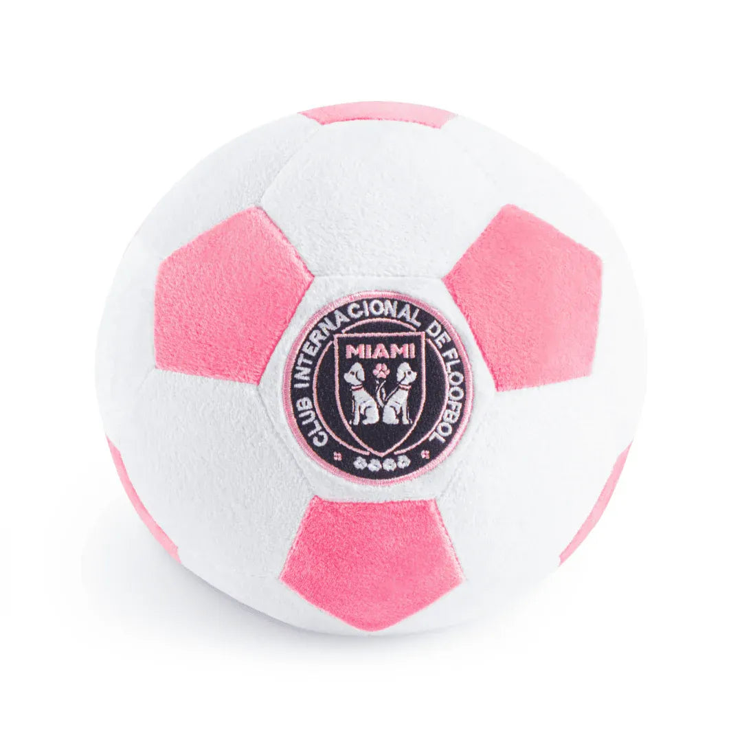 Floofball Miami Plush Large (7.5"x7.5") Soccer Ball - Dog Toy (Front)
