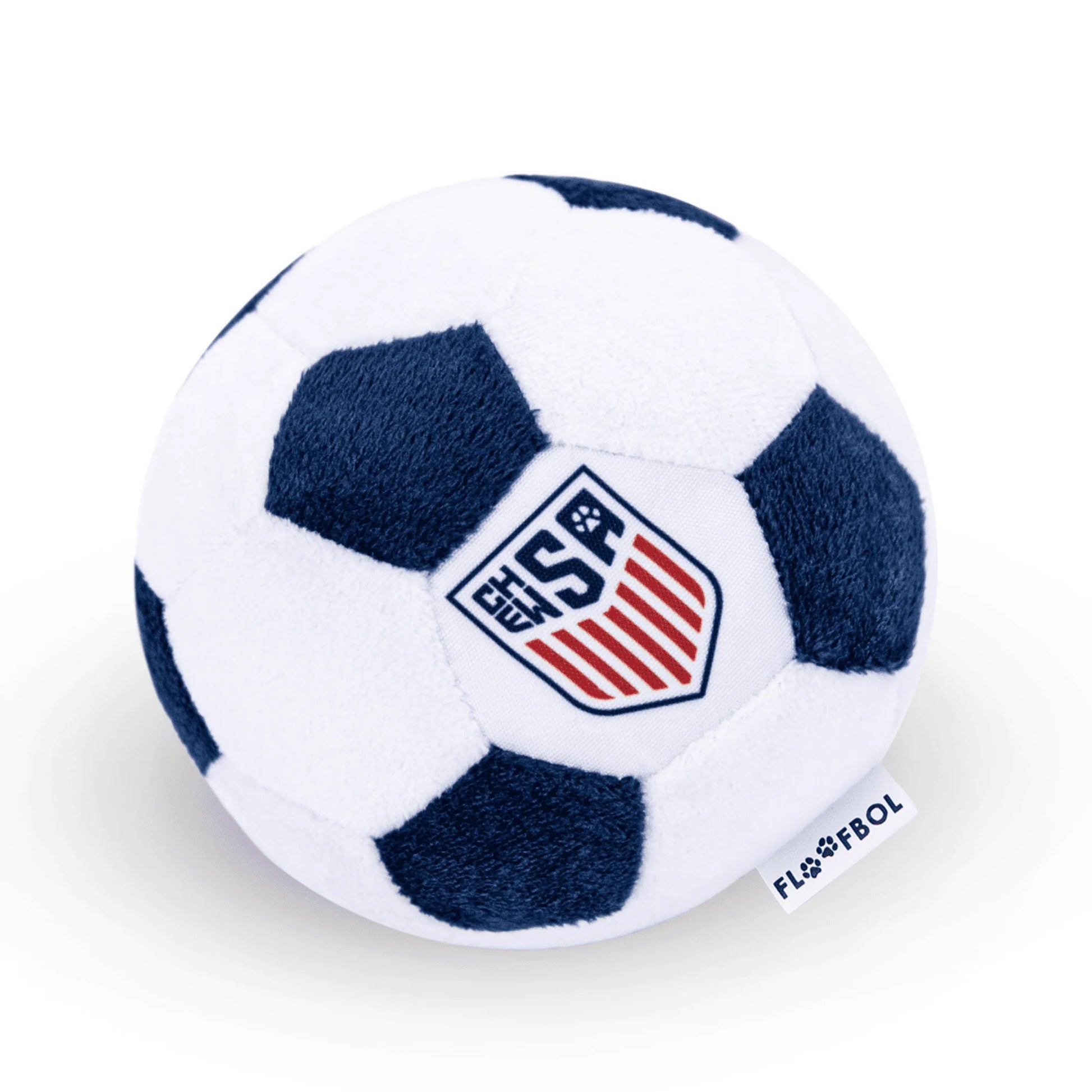 Floofball ChewSA Plush Soccer Ball  Dog Toy (Top)