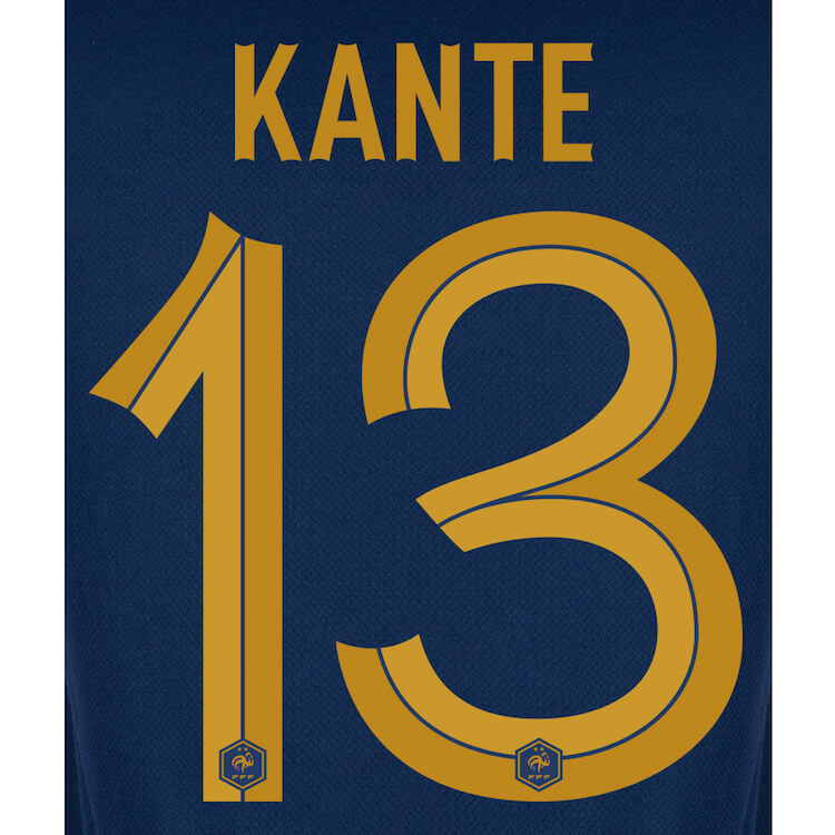 France 2022-23 Home Kante #13 Jersey Name Set (Back)