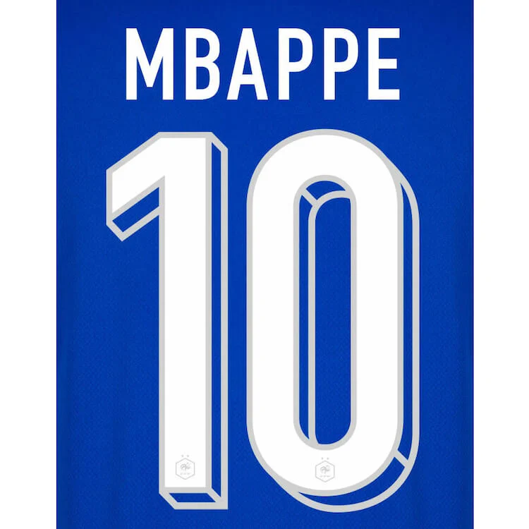 France 2024-25 Home Mbappe #10 Jersey Name Set (Back)