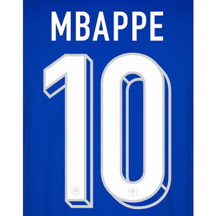 France 2024 25 Home Mbappe #10 Youth Jersey Name Set (Back)