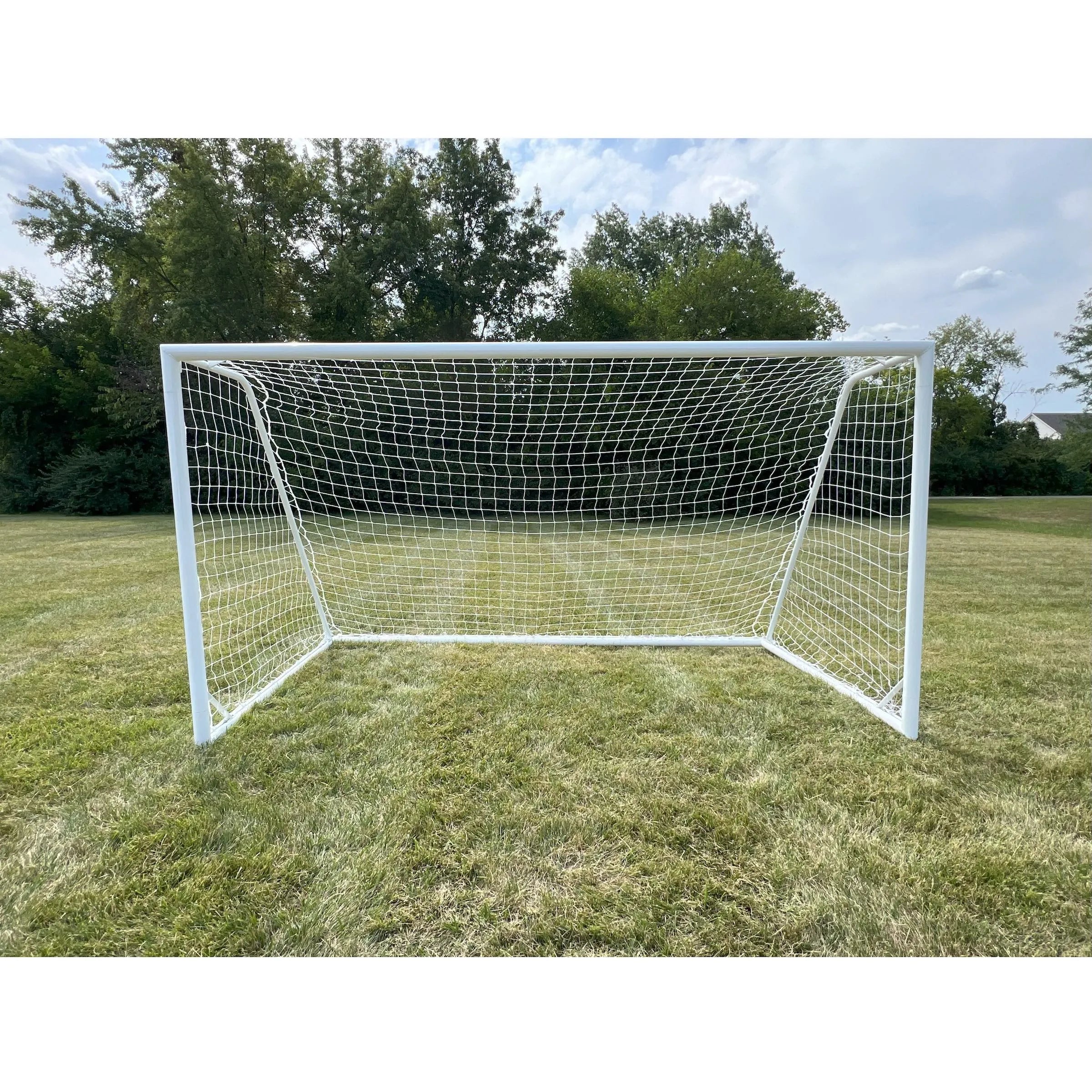 Gared Touchline® Striker 3" Round-Frame Aluminum Soccer Goal, 6' x 12' (Front)