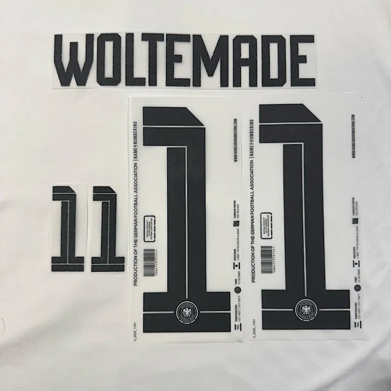 Germany 2026- Home WOLTEMADE #11 Youth Official Name Set