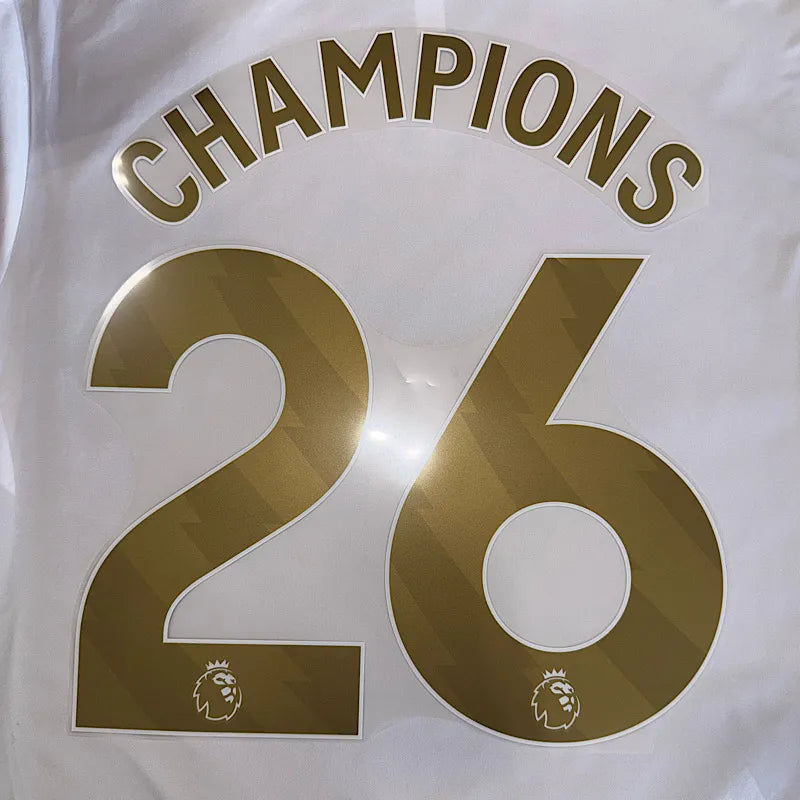 Arsenal 2026 Champions #26 Name Set Gold