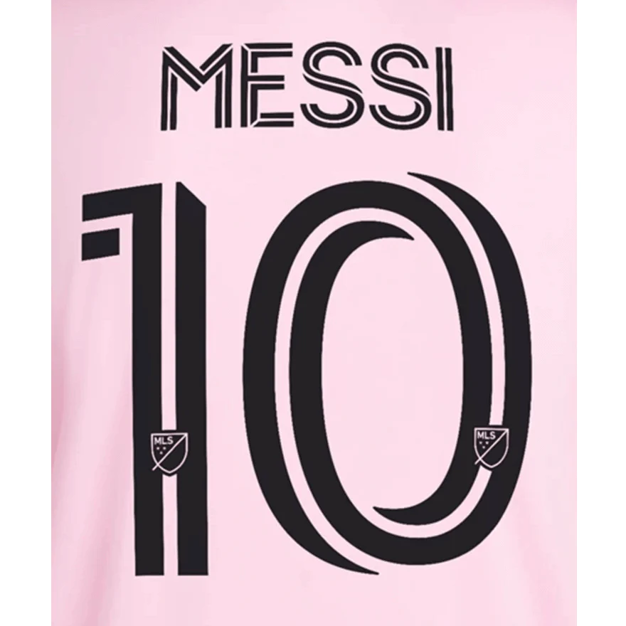 Inter Miami 2023/24 Home Messi #10 Youth Jersey Name Set (Back)