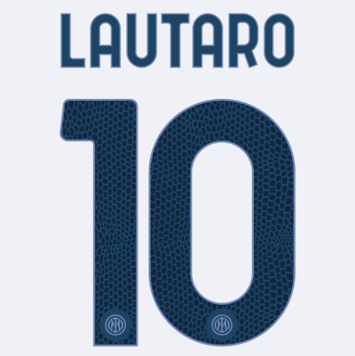 Inter Milan 2024/25 Away LAUTARO #10 Official Name Set