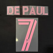 Inter Miami 2025-Away De Paul #7 Jersey Name Set