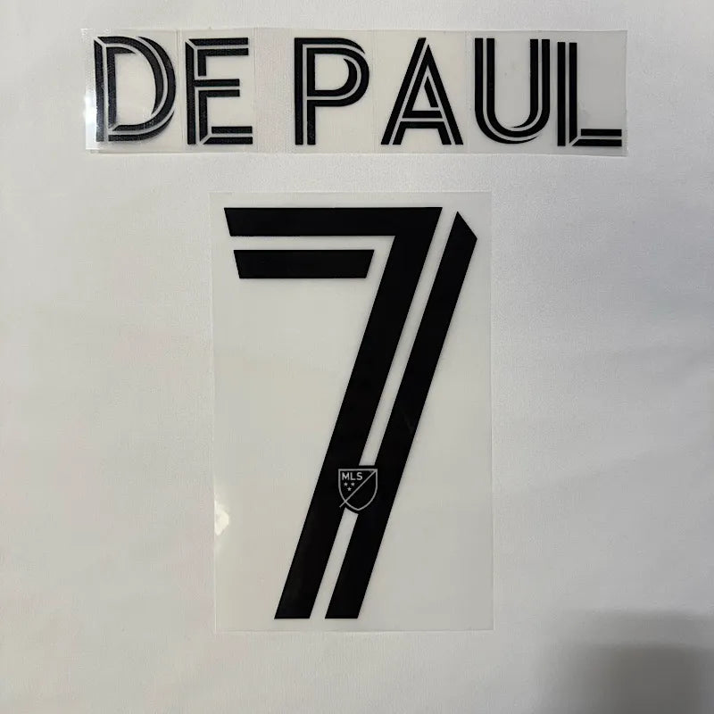 Inter Miami 2025-Home De Paul #7 Jersey Name Set