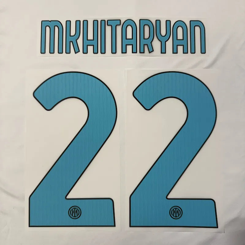 Inter Milan 2025/26 Home MKHITARYAN #22 Official Name Set