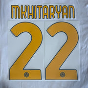 Inter Milan 2026/27 Home/Third MKHITARYAN #22 Official Name Set