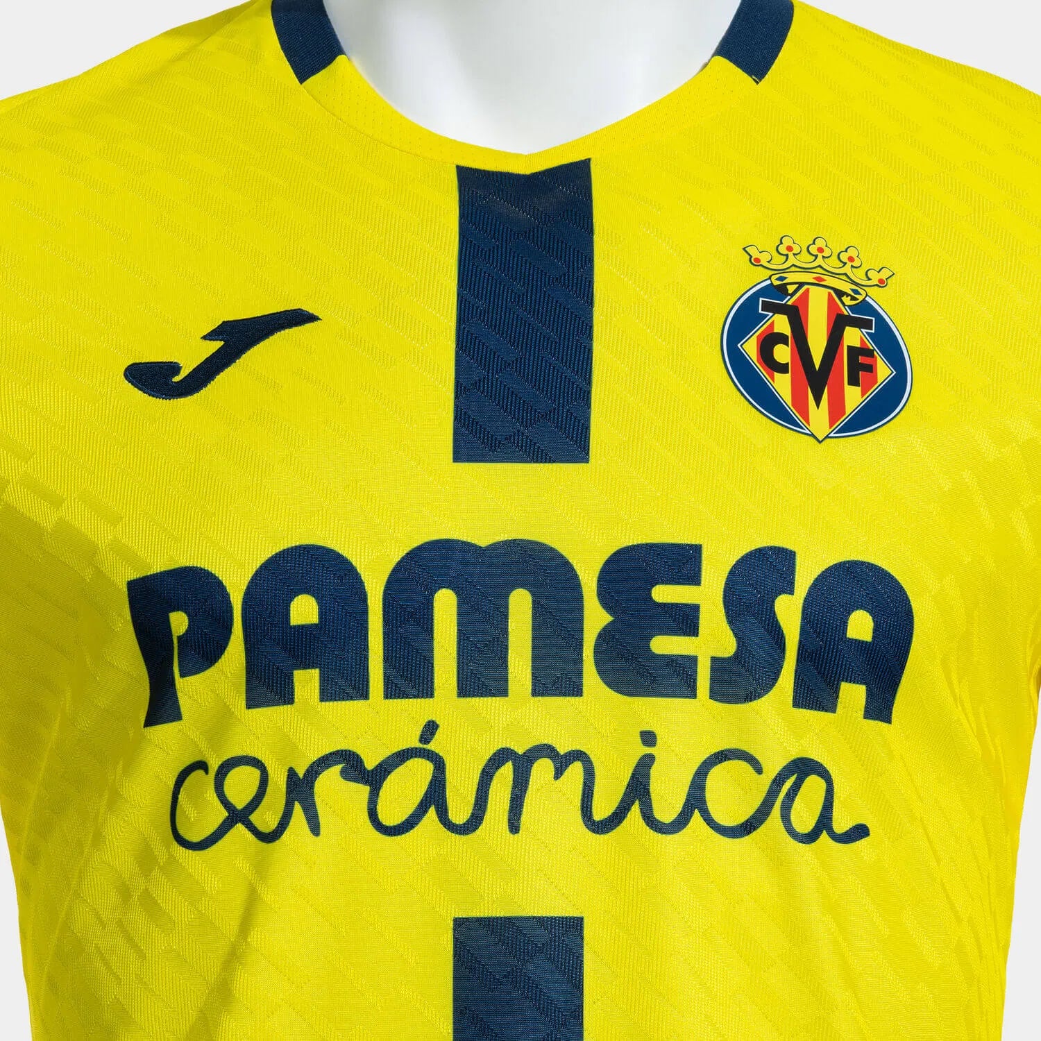 Joma 2025-26 Villareal Men's Stadium Home Soccer Jersey (Detail 1)