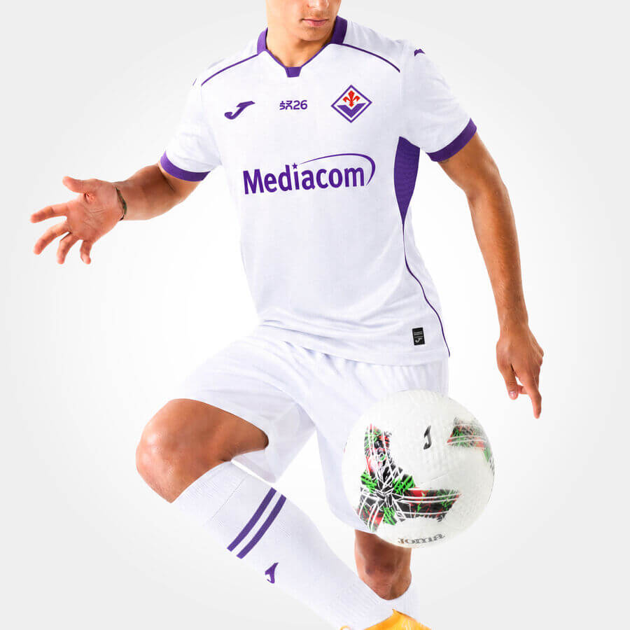 Joma 2026-27 Fiorentina Men's Authentic Away Soccer Jersey (Model - Side)