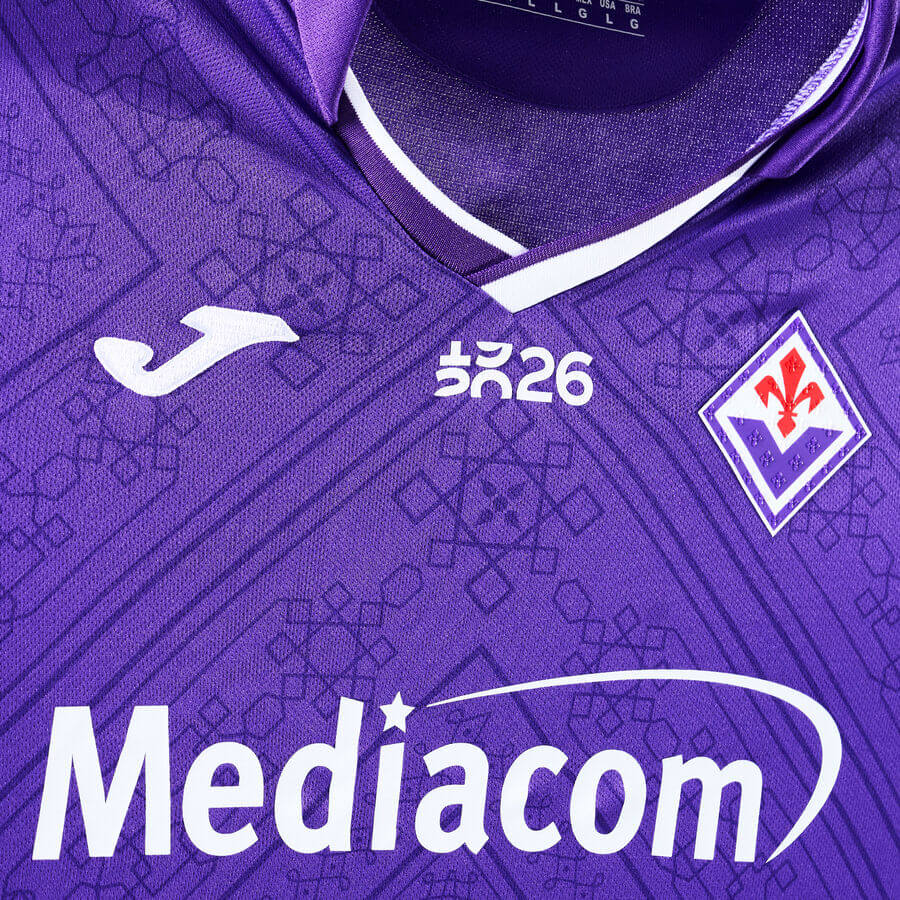 Joma 2026-27 Fiorentina Men's Authentic Home Soccer Jersey (Detail 2)