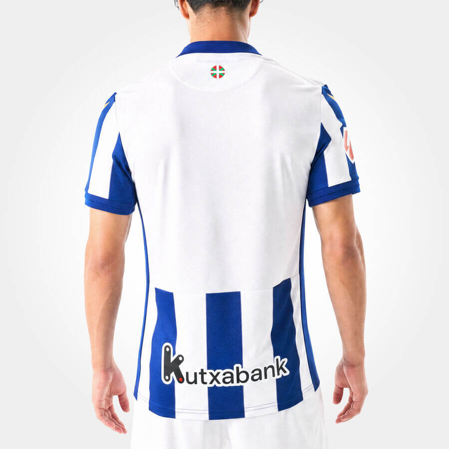 Joma 2026-27 Real Sociedad Men's Authentic Home Soccer Jersey (Model - Back)