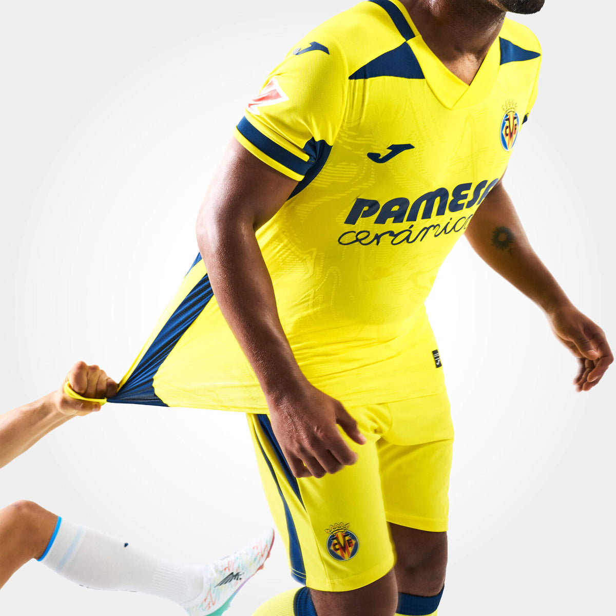 Joma 2026-27 Villareal Men's Authentic Home Soccer Jersey (Model - Side 1)