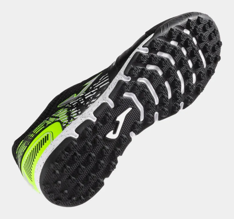 Joma Mundial 2501 Turf Soccer Shoes - Black-Green (Bottom)