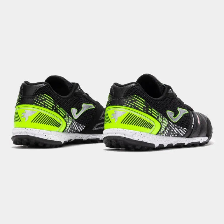 Joma Mundial 2501 Turf Soccer Shoes - Black-Green (Pair - Lateral Back)