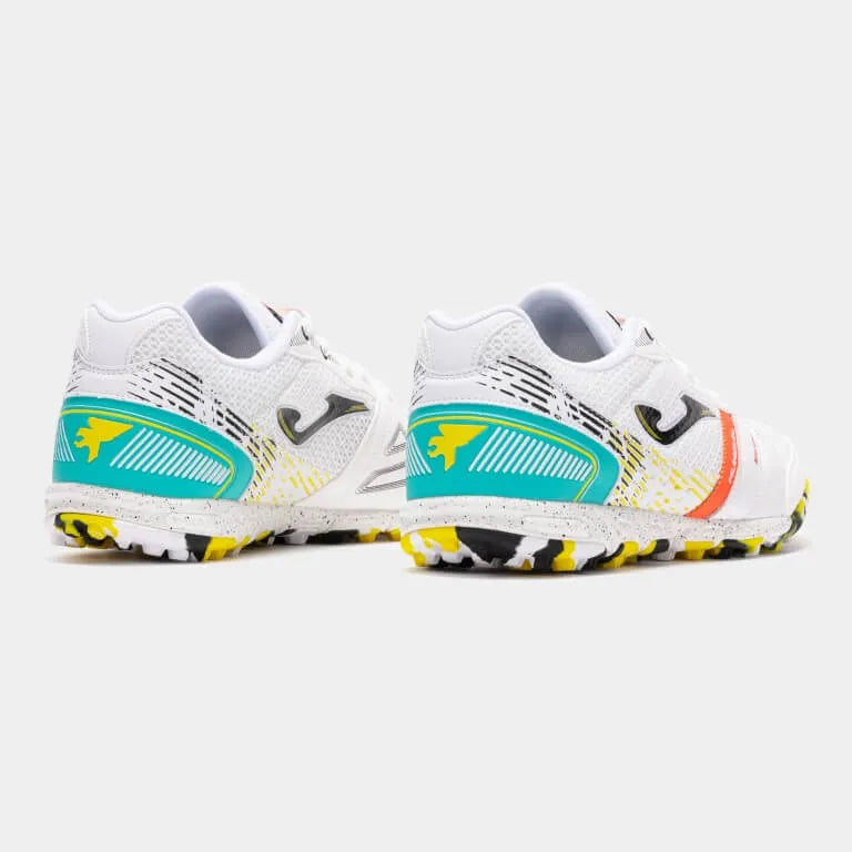 Joma Mundial 2502 Turf Soccer Shoes - White (Pair - Lateral Back)